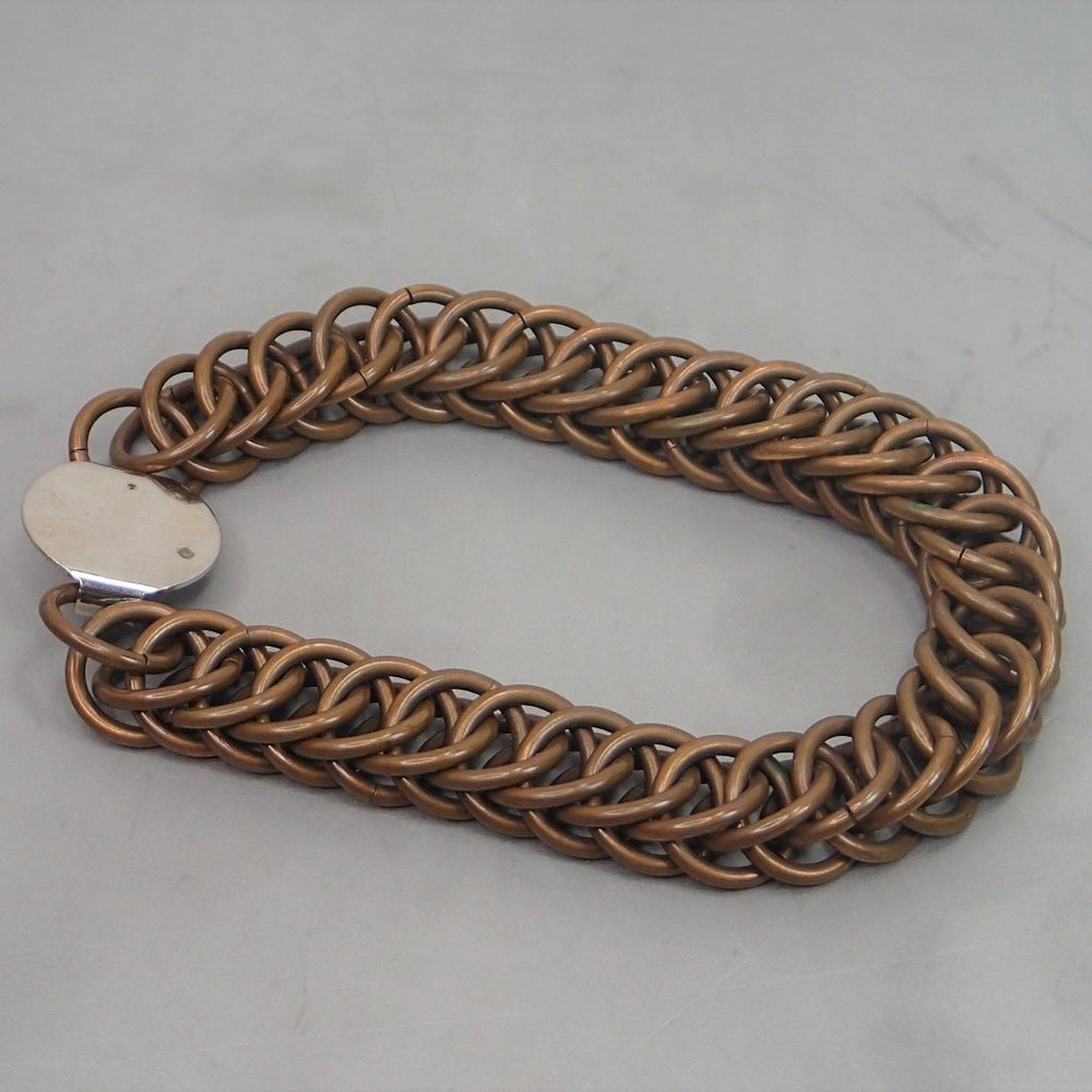 Handcrafted Brass Or Bronze Chain link Metal Handmade Bracelet